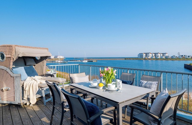 Seapearl- Hafenblick, Terrasse, Bad mit Infrarotsauna und Whirlwanne