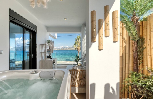Seaview Lefkada Villa | Prestige Villa with Private Pool | Outdoor Jacuzzi |.