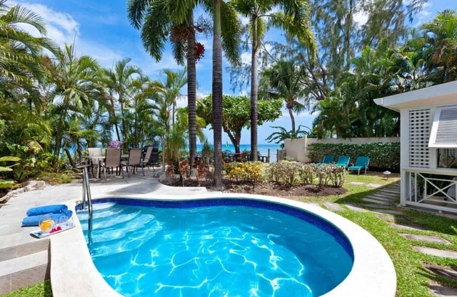 Seawards 3 bedroom beach front villa with a fabulous location on the quiet beach