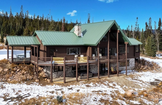 Secluded 4 bedroom cabin, private HT, mt views