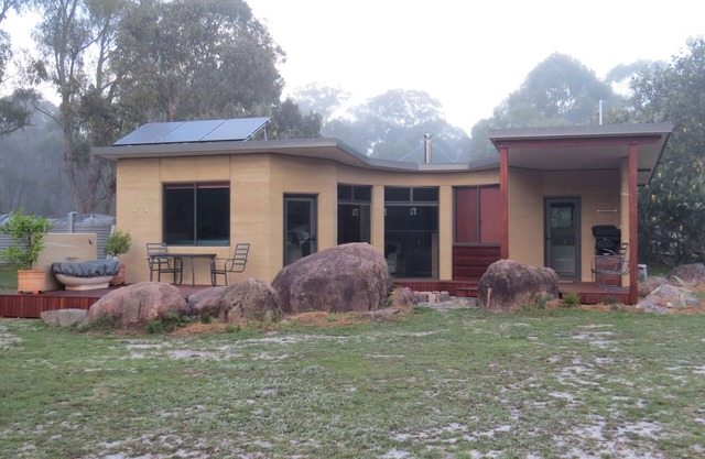 Secluded Off-Grid Rammed Earth Cabin