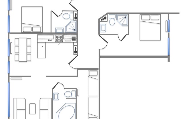 Self-catering apartment within hotel complex in great location