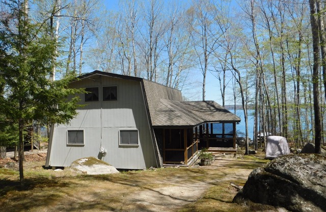 Serene Frye Island waterfront with beautiful sunrise views over Raymond Cape.