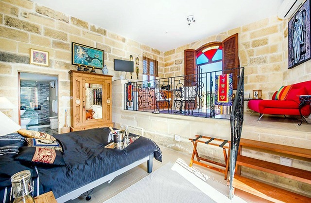 Serenity Studio with amazing views and a communal pool in self-catering villa