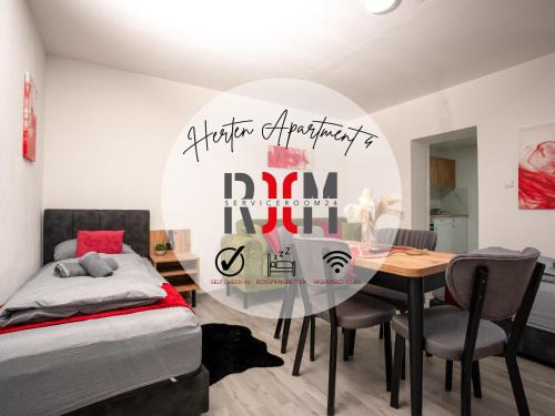 Serviceroom24 - Apartment 4 in Herten WLAN - Smart-TV - 24-7 Check-in und Küche