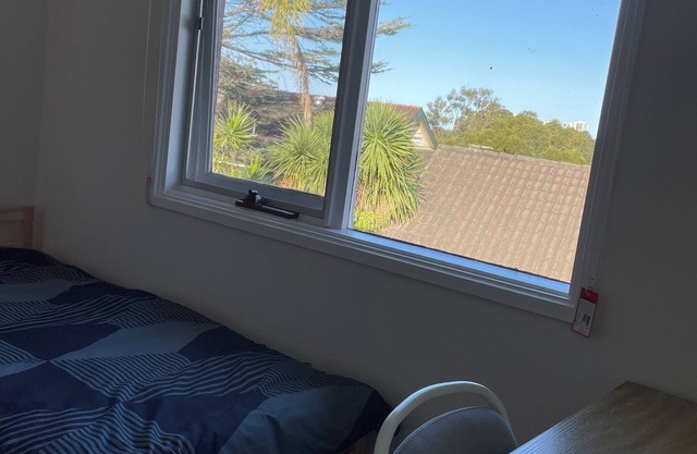 Simple sunny room at a quiet location