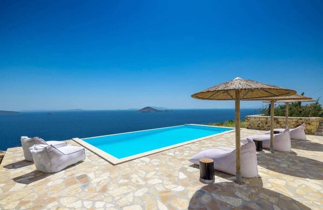 Slow Luxury Patmos Hideaway with panorama and pool Villa Tatyana