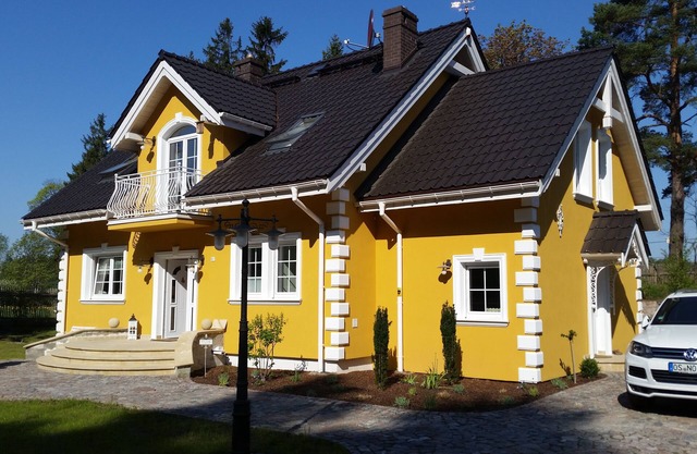 Small yellow villa in Masuria (apartment OST in the attic)