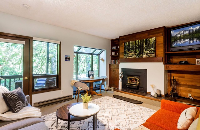 Snowater Resort ~ King Bed, Wood Fireplace, WIFI, Pet friendly. Pool and clubhouse access!