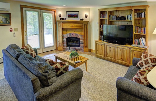 Spacious 2-BR Ski-in, Ski-out Jay Peak Village Condo, right on trail. A/C incl!