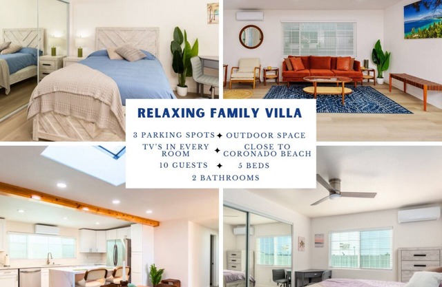 Spacious 5-bedroom house in fabulous Chula Vista with WiFi, AC