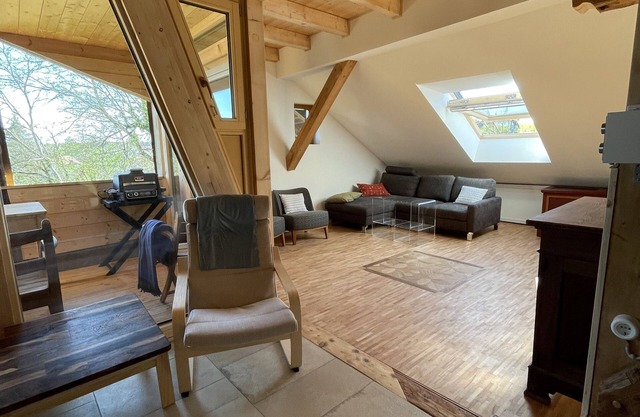 Spacious, cozy attic apartment with mountain views on 1.5 floors