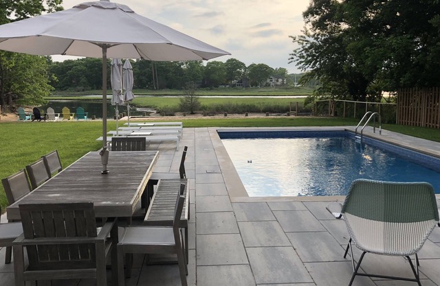 Spacious home w/seasonal heated pool and water views
