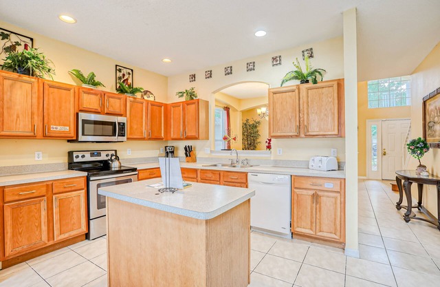 Spacious home with private pool, WiFi, central AC, and game room with pool table
