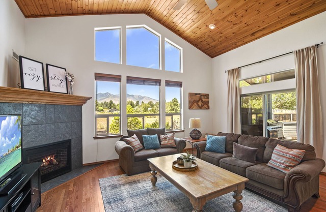 Spacious Lodge with Game Room and Peak Views on 2.5 acres