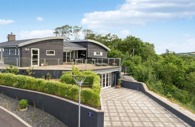 Spacious, originally designed vacation home with panoramic views of the Limfjord.