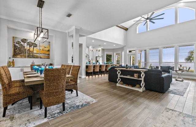 Spacious riverfront home perfect for larger families, featuring stunning river views, private dock