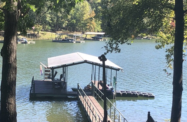 Spacious, yet cozy lakefront retreat with master on main & easy walk to dock.