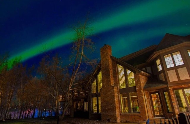 Stay in this amazing tudor mansion, set on a hill over looking Fairbanks