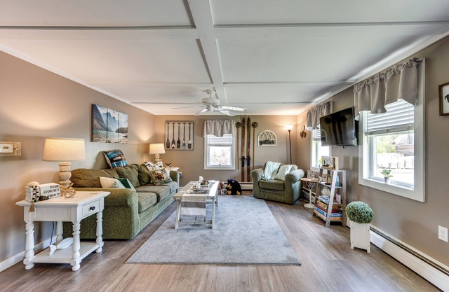 Steps to Crystal Lake: Spacious Retreat w/Views