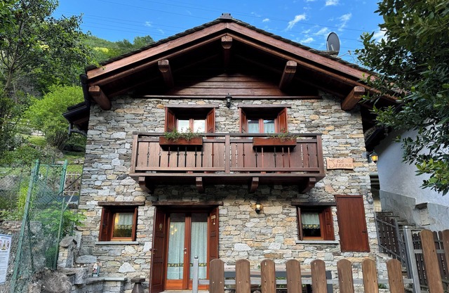 Stone chalet with valley view