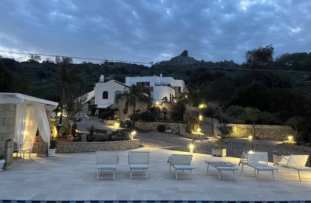 Stone tower villa.