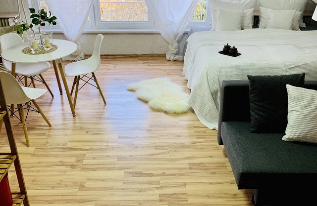 Studio apartment below the university clinic * box spring bed, kitchenette and bathroom *