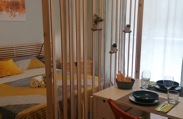 Studio with balcony