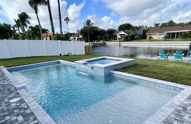 Stunning Delray Beach Waterfront Escape w New Pool & Spa with Dock!