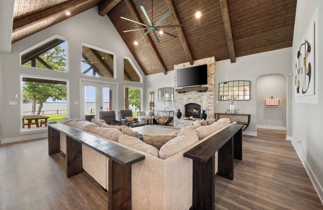 Stunning, New Lakefront Home with Private Boat Ramp