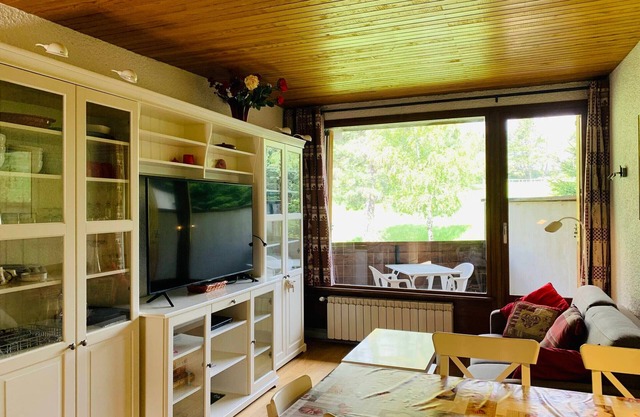 Stunning Renovated Apartment, 2 Large Bedrooms, Balconies Overlooking Slopes, Near Shops in Pra Loup