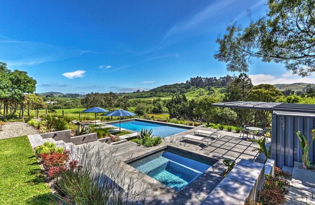 Stunning West Sonoma Retreat with Spectacular Pool, Gardens and Views