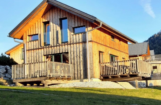 Stylish alpine chalet on the slopes with a sauna