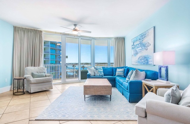 Stylish Bayside Condo with Spacious Balcony Overlooking Outdoor Pool Deck. Complimentary Boat Slip!