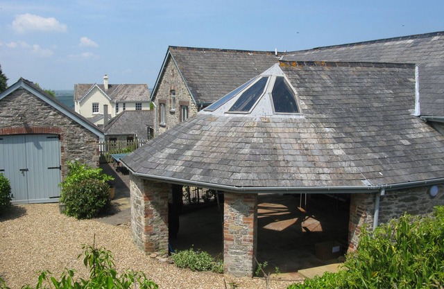 Stylish holiday barn by beaches and coast, above Salcombe estuary