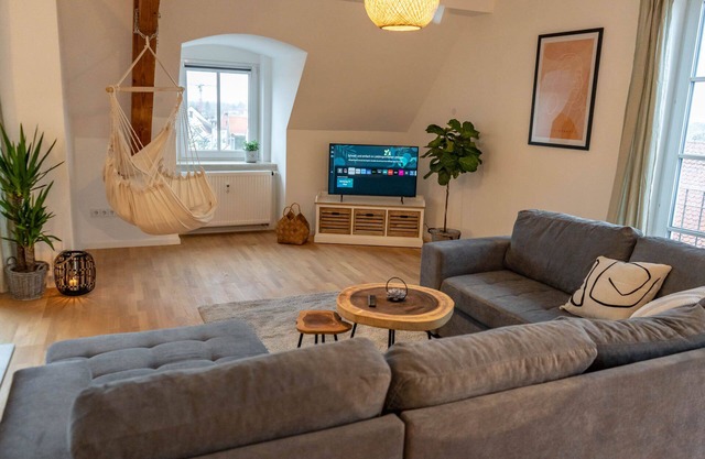 Stylish maisonette for 8 people in the town center of Mering