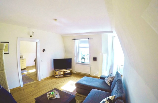 Stylishly renovated old apartment in a listed city villa near the Elbe cycle path