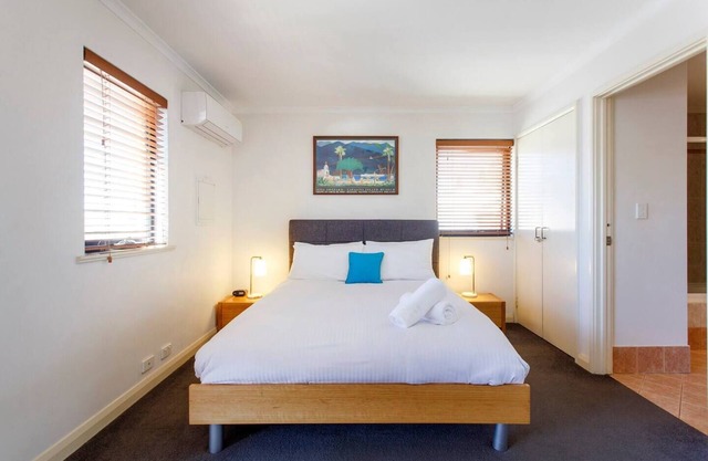Suffolk Villa is in the old converted "Iceworks" warehouse directly opposite the Esplanade Park