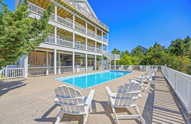 SUMMER SAVINGS- Soundside Dog Friendly Home w Pool, Hot Tub, Basketball, Theater