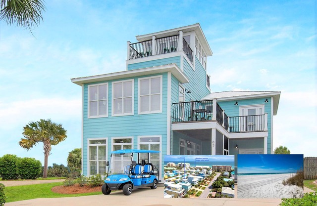 Sunkissed! Oceanview! Pool! Golf Cart! 6 Bedrooms