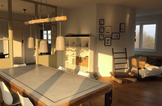 Sunny, large loft near the harbor city of Hamburg