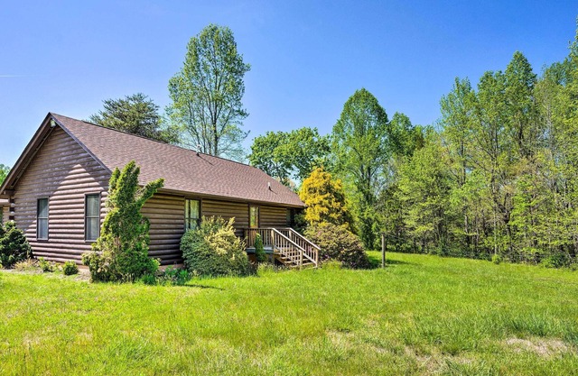 Sunny Log Cabin Retreat w/ Spacious Backyard