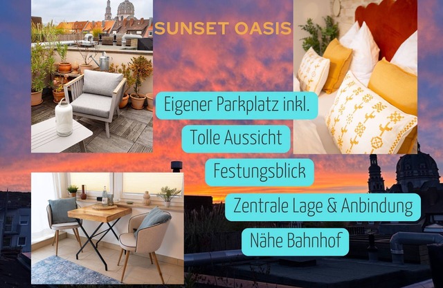 Sunset Oasis - Terrace, Free parking, Central, Near train station, WLAN