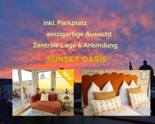 Sunset Oasis - Terrasse, Freies Parken, Zentral, Nähe Bahnhof, WLAN