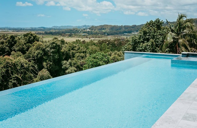 Sunshine Coast retreat pool media room hot tub fire pit