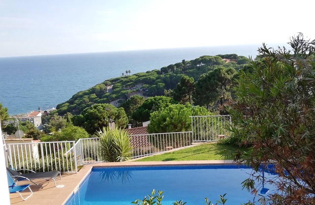 Superb Villa with private pool with Stunning sea views on Barcelona coast.