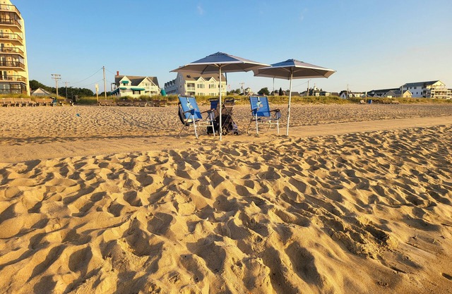 Sweet, two-bedroom, one-bathroom condo, two short blocks from the beach!