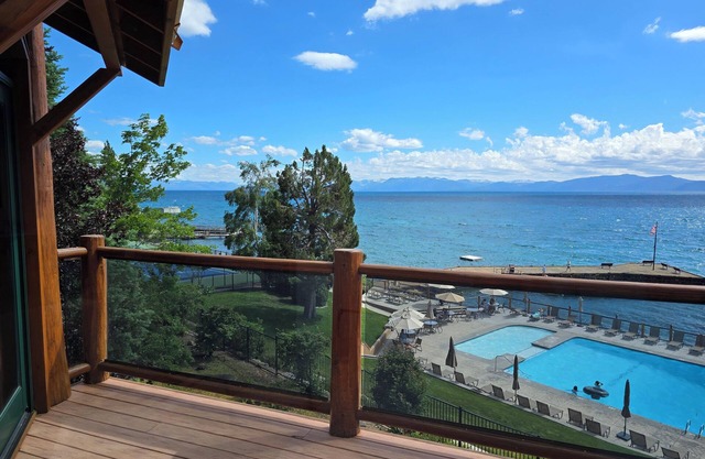 Tahoe luxury Brockway Springs Resort lakefront and heated pool year round