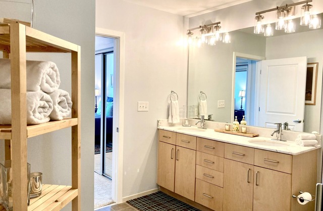 Texas Medical Center Apt.- Modern 2 Bed-2 Bath: Wifi-Gym-Pool-Safe Bldg.