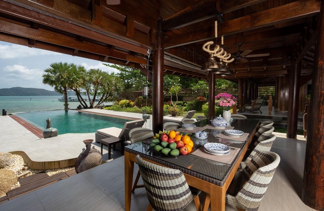Thai style Villa directly on the beach.